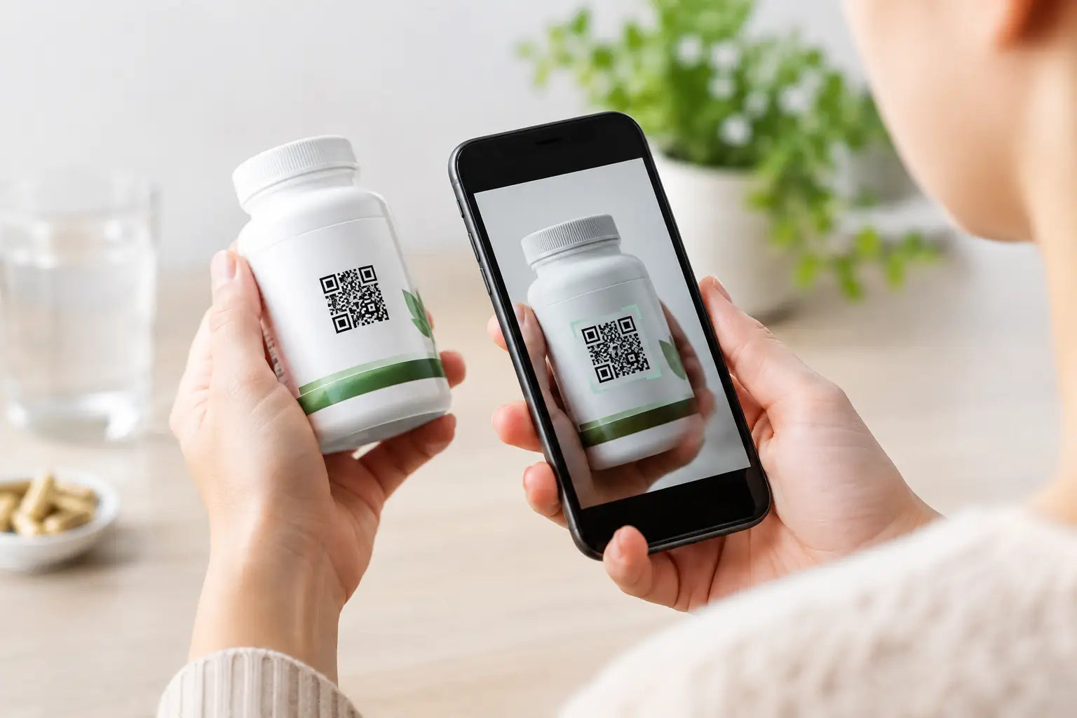 QR-Code auf Nahrungsergänzung sicher prüfen