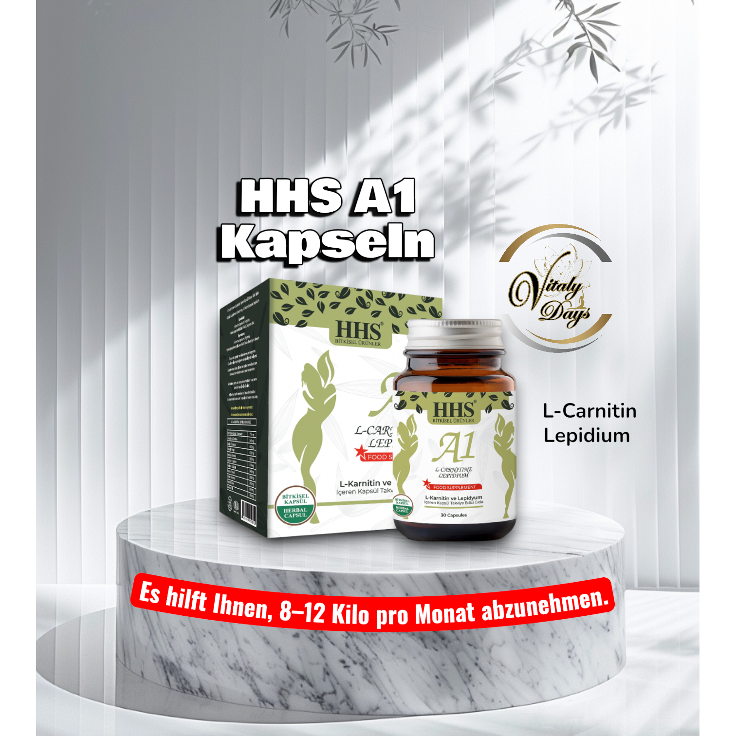 HHS A1 Kapseln: Detox, Gewichtskontrolle und Energieunterstützung